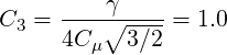 C3 = ----γ∘-----= 1.0
     4C μ  3∕2
